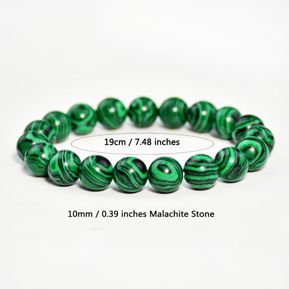 Vintage malachite beaded bracelet