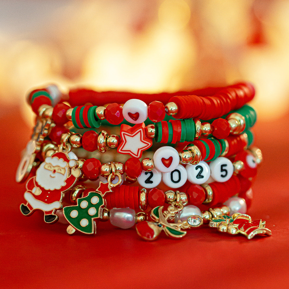 Christmas Candy Soft Ceramic Bracelet