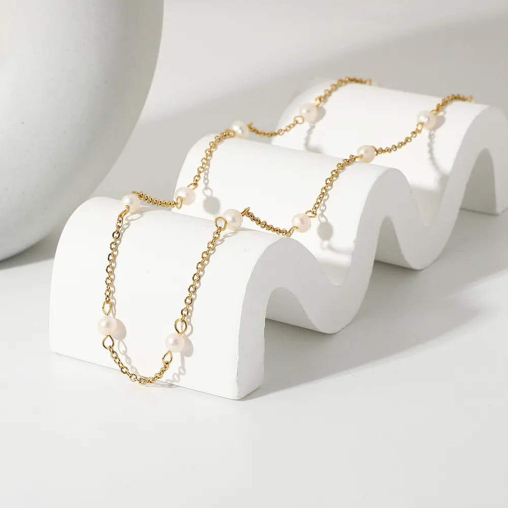 Freshwater Pearl Plated Necklace