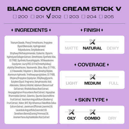🔥Final 3 hours 74% off: 🌸Vaxflite blanc cover cream stick V🔥🔥