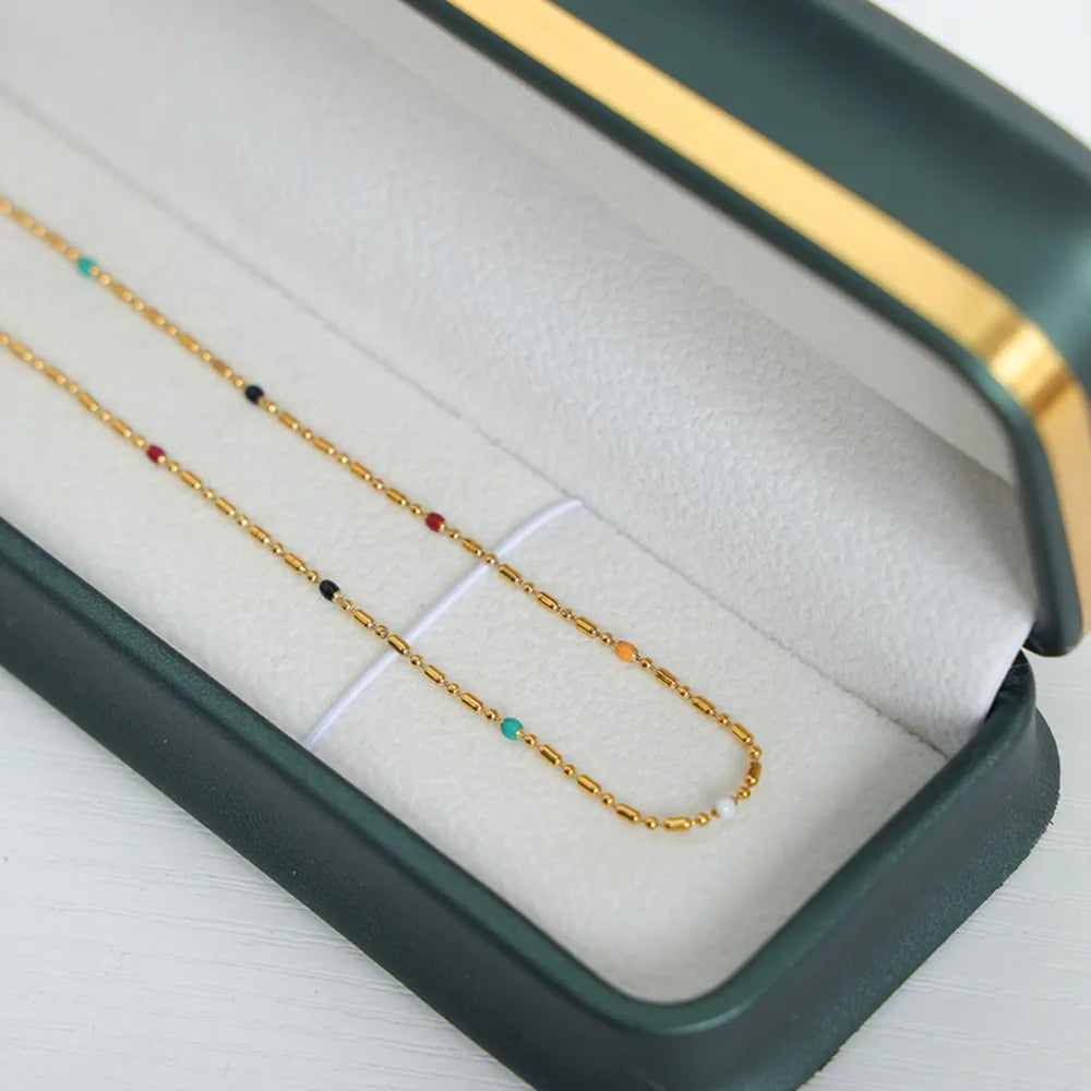 Simple rice bead splicing rice bead  Necklace