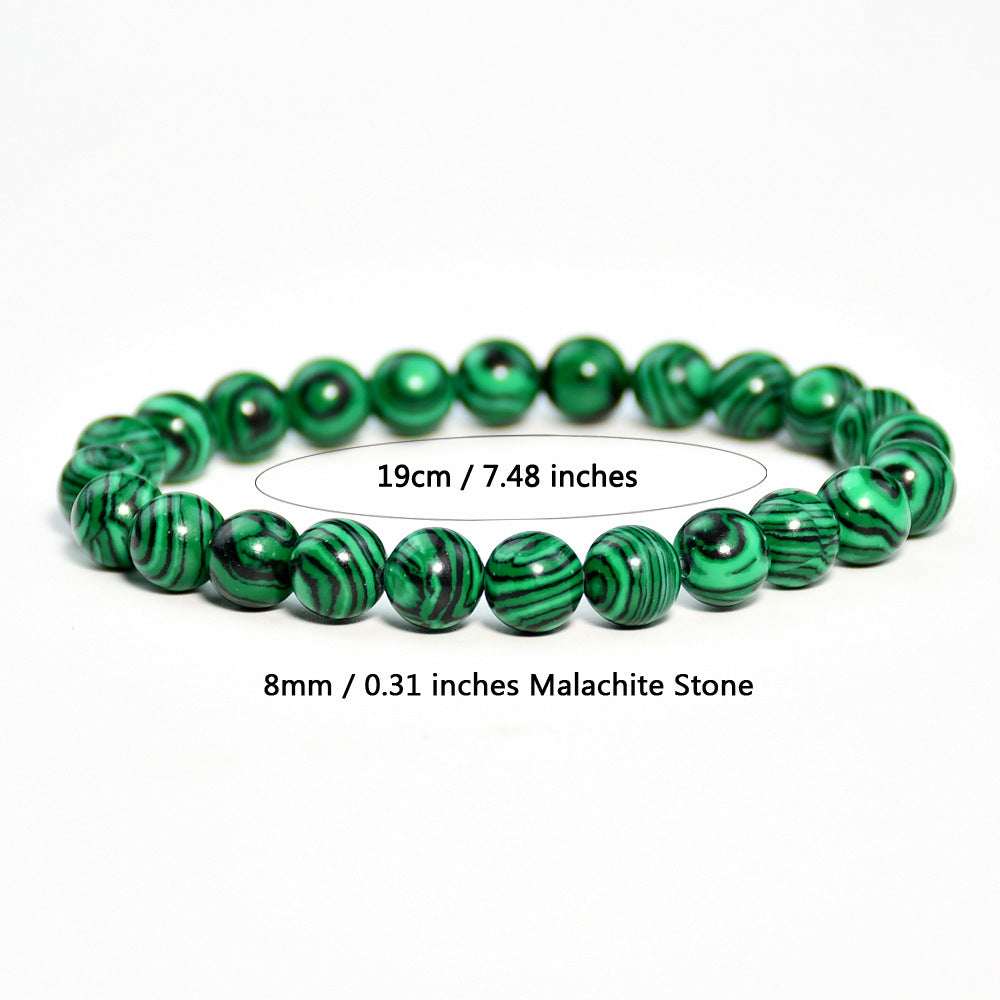 Vintage malachite beaded bracelet