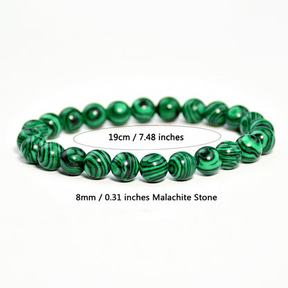 Vintage malachite beaded bracelet