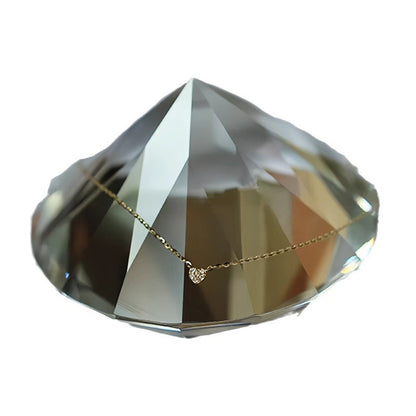 women gold mini heart necklace