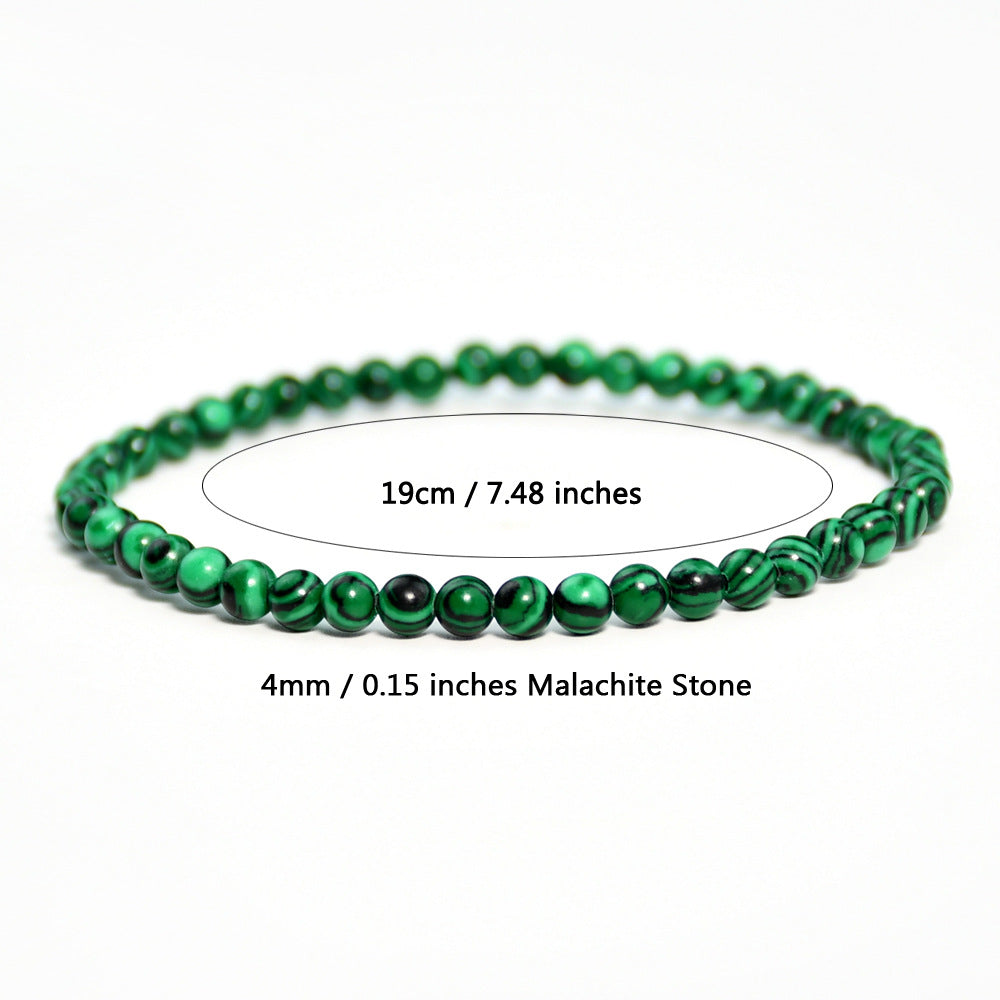 Vintage malachite beaded bracelet