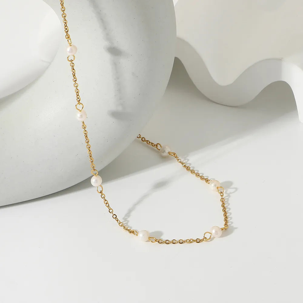Freshwater Pearl Plated Necklace