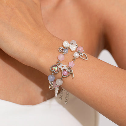 Small Fresh Butterfly Combined with Gold Bracelet