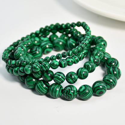 Vintage malachite beaded bracelet