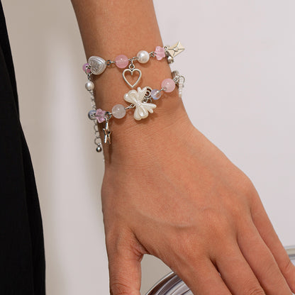 Small Fresh Butterfly Combined with Gold Bracelet