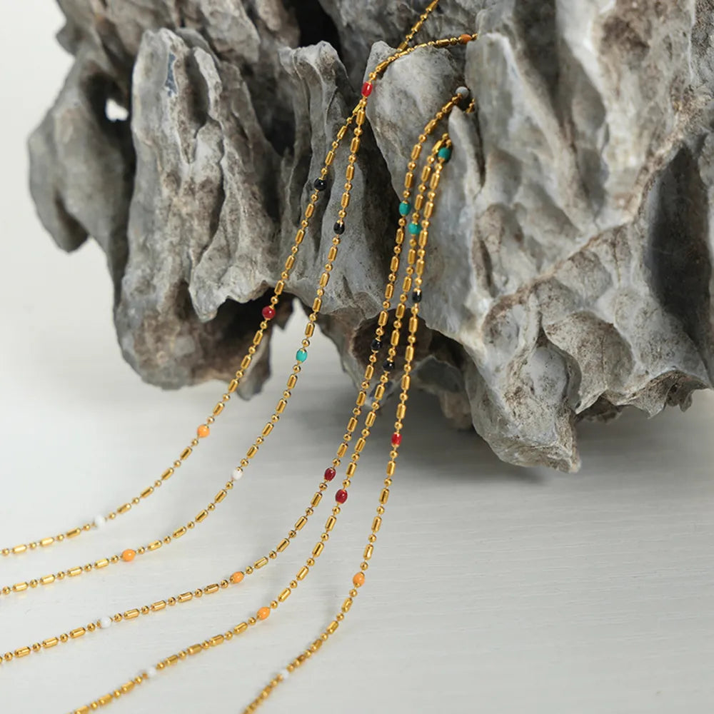 Simple rice bead splicing rice bead  Necklace