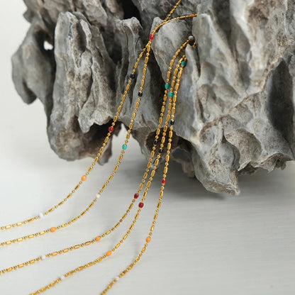 Simple rice bead splicing rice bead  Necklace