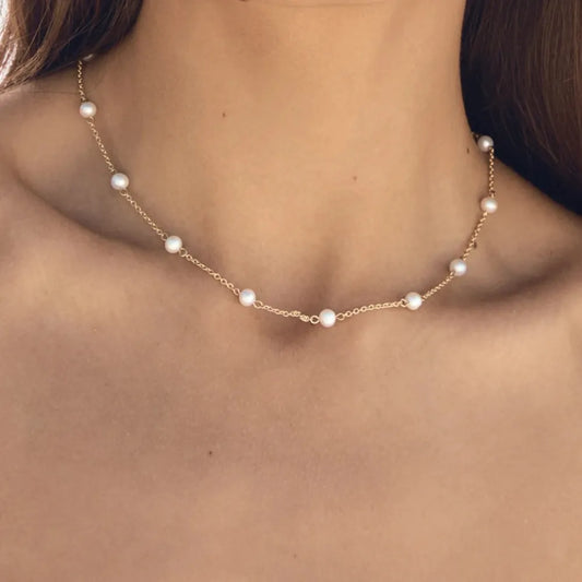 Freshwater Pearl Plated Necklace