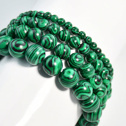 Vintage malachite beaded bracelet