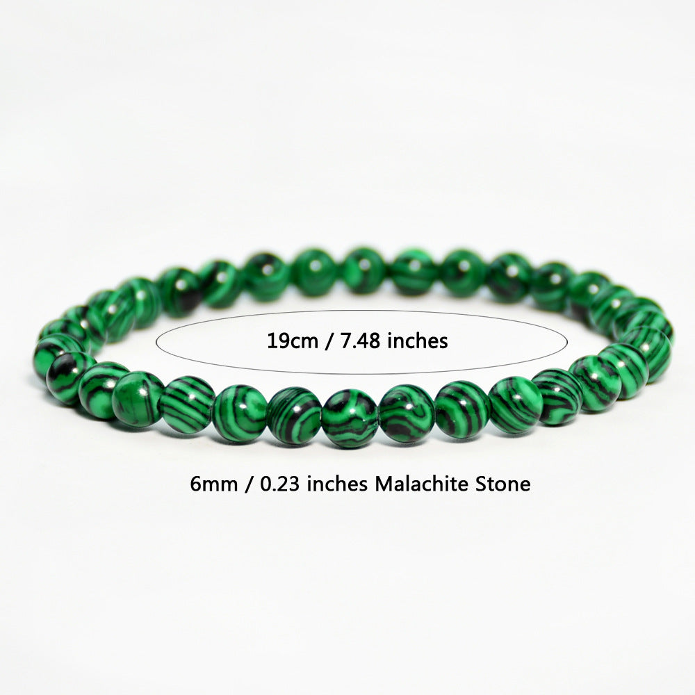 Vintage malachite beaded bracelet