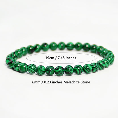 Vintage malachite beaded bracelet