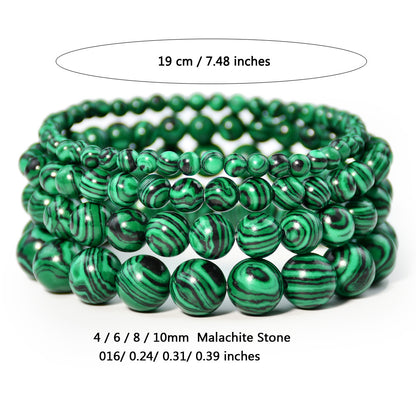 Vintage malachite beaded bracelet